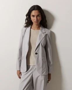 YERSE Americana 100% algodón popelín gris Fashion