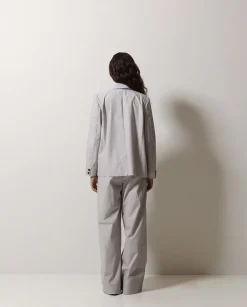 YERSE Americana 100% algodón popelín gris Fashion