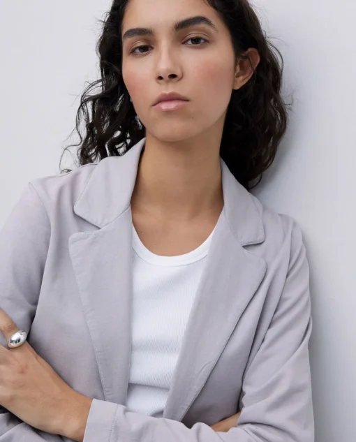 YERSE Americana cuello solapa gris Discount
