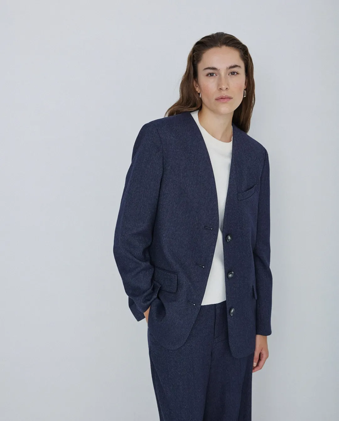 YERSE Americana diseño monocolor azul marino Hot