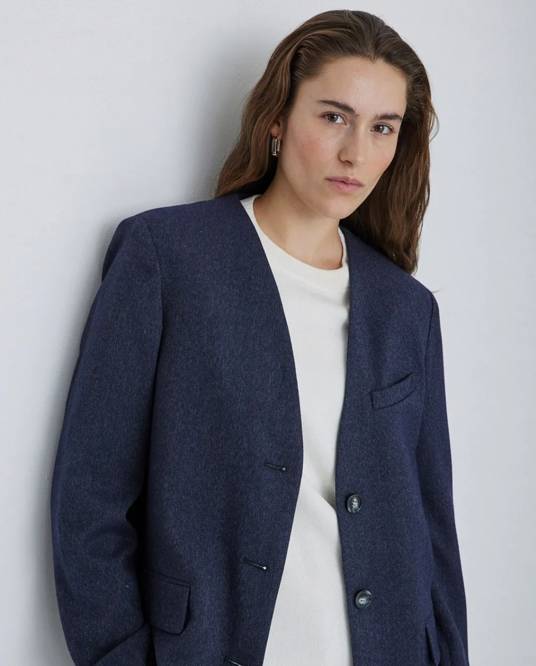 YERSE Americana diseño monocolor azul marino Hot