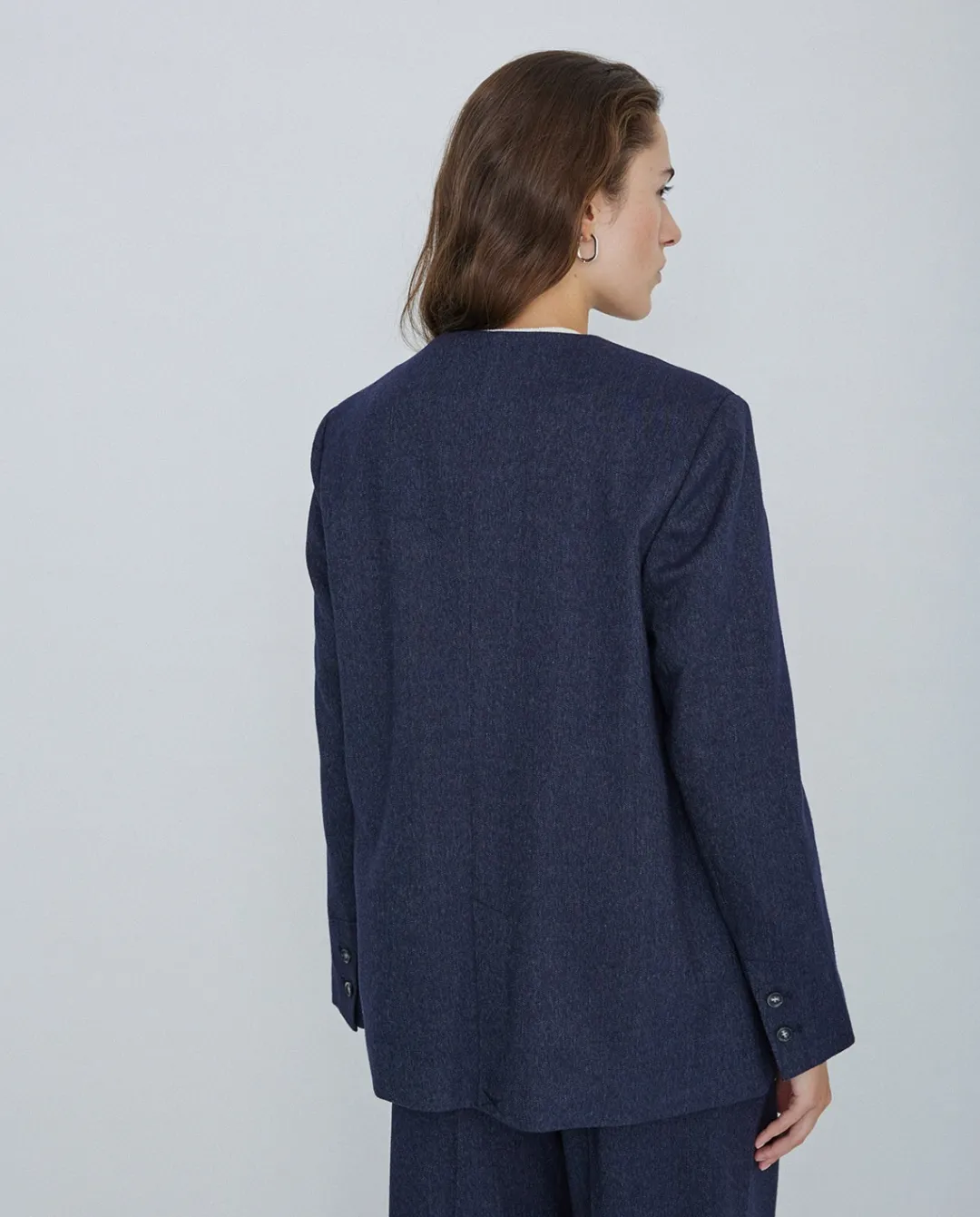 YERSE Americana diseño monocolor azul marino Hot