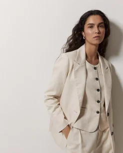 YERSE Americana mezcla lino crudo Fashion