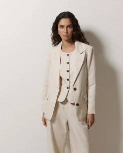 YERSE Americana mezcla lino crudo Fashion