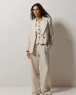 YERSE Americana mezcla lino crudo Fashion