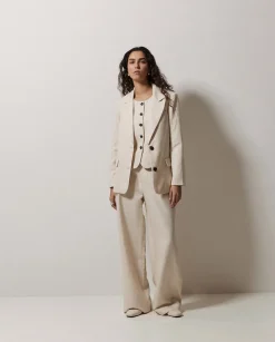 YERSE Americana mezcla lino crudo Fashion