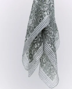 YERSE Bandana 100% Seda floral caqui New