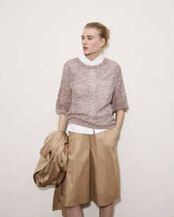 YERSE Bermudas tejido gabardina camel Hot