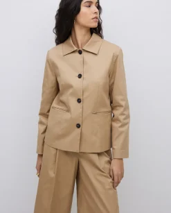 YERSE Bermudas tejido gabardina camel Hot