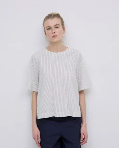 YERSE Blusa abrochado espalda crudo Discount