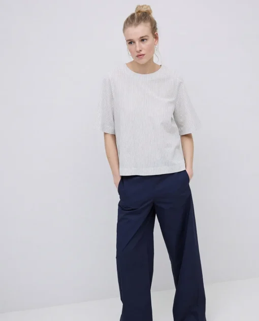 YERSE Blusa abrochado espalda crudo Discount