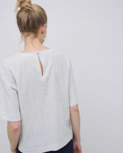 YERSE Blusa abrochado espalda crudo Discount