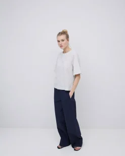 YERSE Blusa abrochado espalda crudo Discount