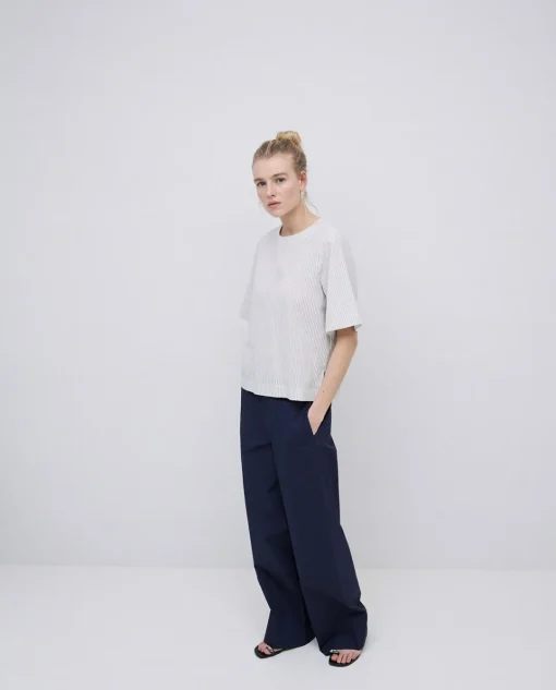 YERSE Blusa abrochado espalda crudo Discount