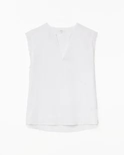 YERSE Blusa bimateria ondas blanco Online