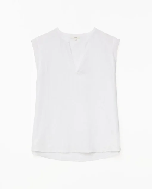 YERSE Blusa bimateria ondas blanco Online