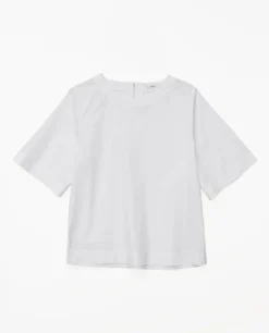YERSE Blusa de popelín blanco Best