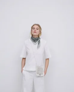 YERSE Blusa de popelín blanco Best