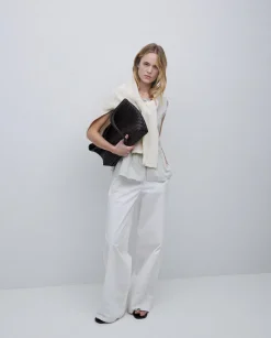 YERSE Blusa lazos sin mangas crudo Online