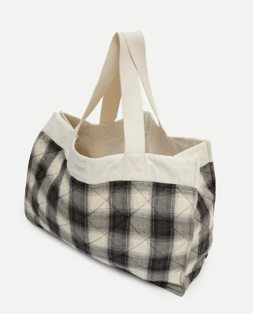 YERSE Bolsa cuadros acolchada negro Online