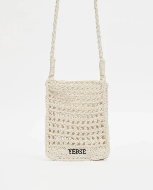 YERSE Bolso handmade de crochet crudo Online