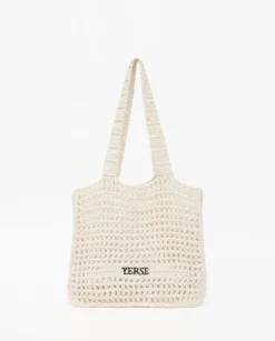 YERSE Bolso handmade macramé crudo Fashion
