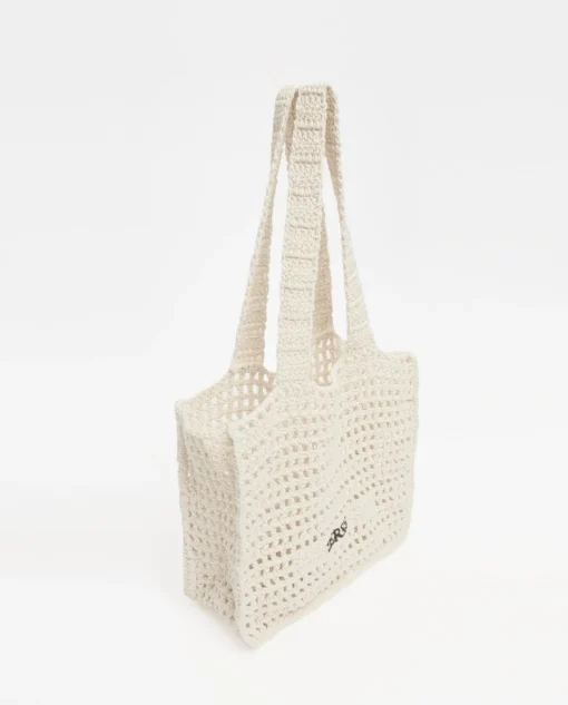YERSE Bolso handmade macramé crudo Fashion