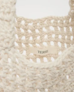 YERSE Bolso handmade macramé crudo Fashion