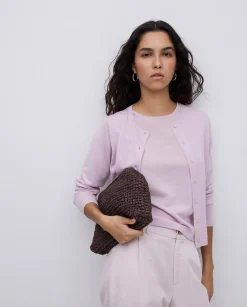 YERSE Bolso handmade rafia y piel chocolate Online