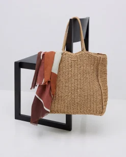 YERSE Bolso shopper cremallera natural Hot