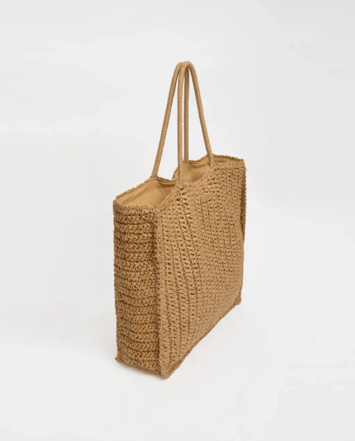 YERSE Bolso shopper cremallera natural Hot