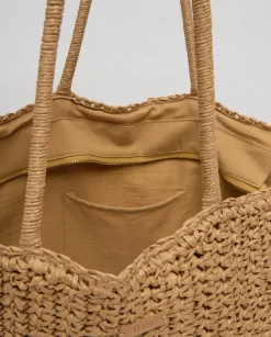 YERSE Bolso shopper cremallera natural Hot