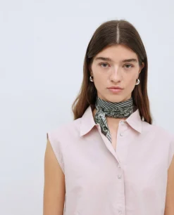 YERSE Camisa bimateria voile rosa pálido New