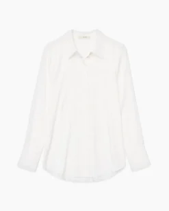 YERSE Camisa fluida viscosa blanco Online