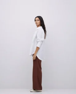 YERSE Camisa popelín lisa blanco Best