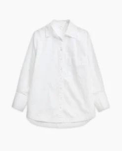YERSE Camisa popelín lisa blanco Best