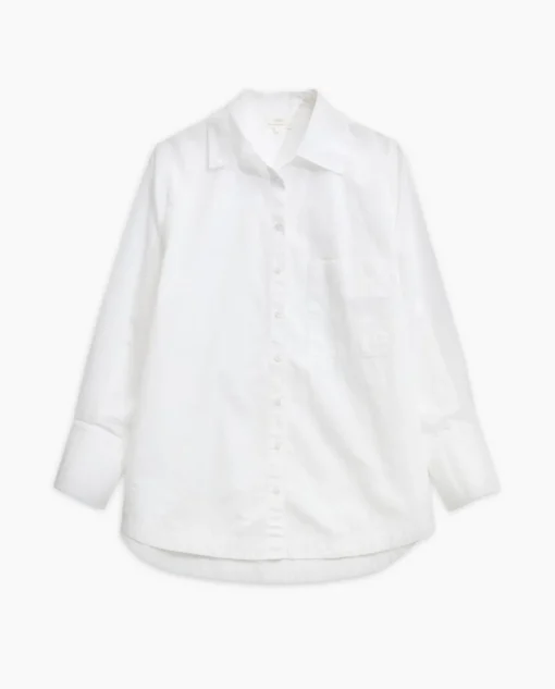 YERSE Camisa popelín lisa blanco Best