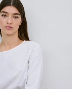 YERSE Camiseta 3/4 algodón flamé blanco Online