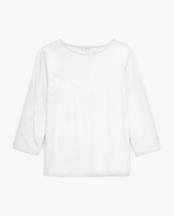 YERSE Camiseta 3/4 algodón flamé blanco Online