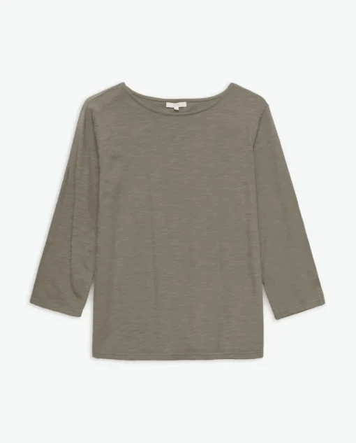 YERSE Camiseta 3/4 algodón flamé caqui Hot