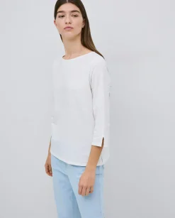 YERSE Camiseta 3/4 algodón flamé crudo Sale