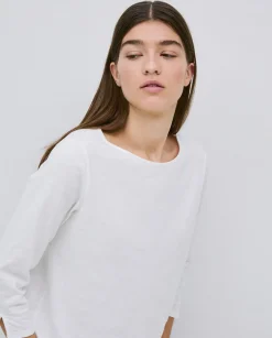 YERSE Camiseta 3/4 algodón flamé crudo Sale