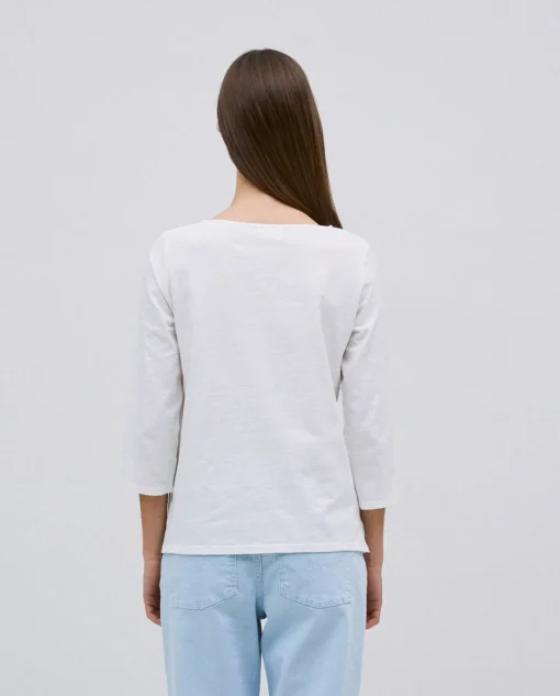 YERSE Camiseta 3/4 algodón flamé crudo Sale