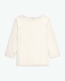 YERSE Camiseta 3/4 algodón flamé crudo Sale