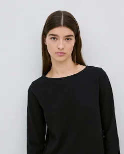YERSE Camiseta 3/4 algodón flamé negro Best