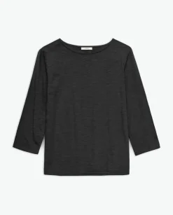 YERSE Camiseta 3/4 algodón flamé negro Best