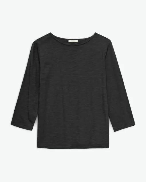 YERSE Camiseta 3/4 algodón flamé negro Best