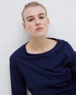 YERSE Camiseta básica 3/4 azul oscuro Outlet