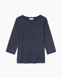 YERSE Camiseta básica 3/4 azul oscuro Outlet