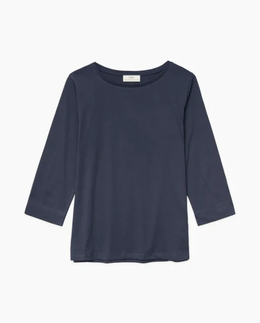 YERSE Camiseta básica 3/4 azul oscuro Outlet